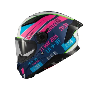 Sturzhelm AXXIS Panther Passenger blau pink 2XL