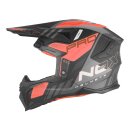 Sturzhelm NOX - MX 634 Storm schwarz matt rot