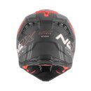 Sturzhelm NOX - MX 634 Storm schwarz matt rot