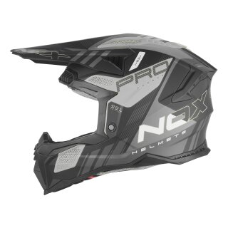 Sturzhelm NOX - MX 634 Storm schwarz matt silber