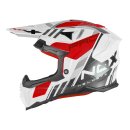 Sturzhelm NOX - MX 634 Storm weiß rot schwarz