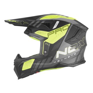 Sturzhelm NOX - MX 634 Storm schwarz matt gelb XS