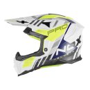 Sturzhelm NOX - MX 634 Storm weiß blau gelb