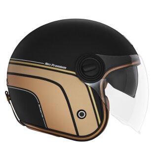 Sturzhelm NOX - Heritage Line schwarz matt gold M