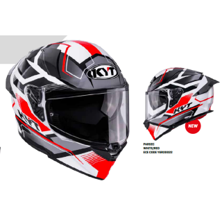 Sturzhelm KYT R2R Parsec Weiß Rot M