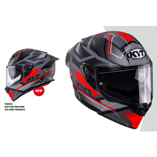 Sturzhelm KYT R2R Parsec grau rot S