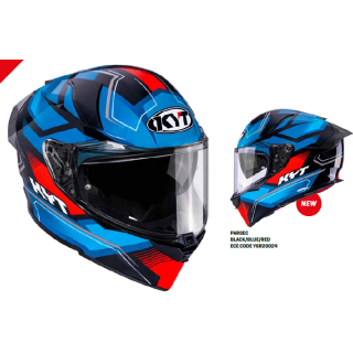 Sturzhelm KYT R2R Parsec schwarz blau rot 2XL