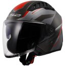 Sturzhelm LS2 Copter II Diston OF 600 grau rot