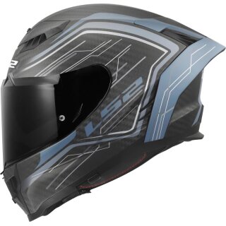 Sturzhelm LS2 Dragon Subic FF 807 schwarz matt lightblue L