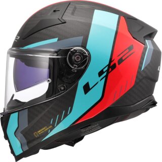 Sturzhelm LS2 Vector-II Grid Carbon FF 811 rot cyan